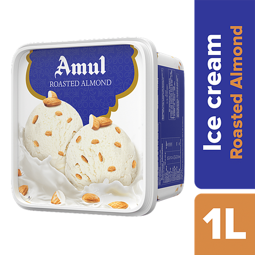 Buy Amul Ice Cream Roasted Almond 1 L Tub online from shops near you